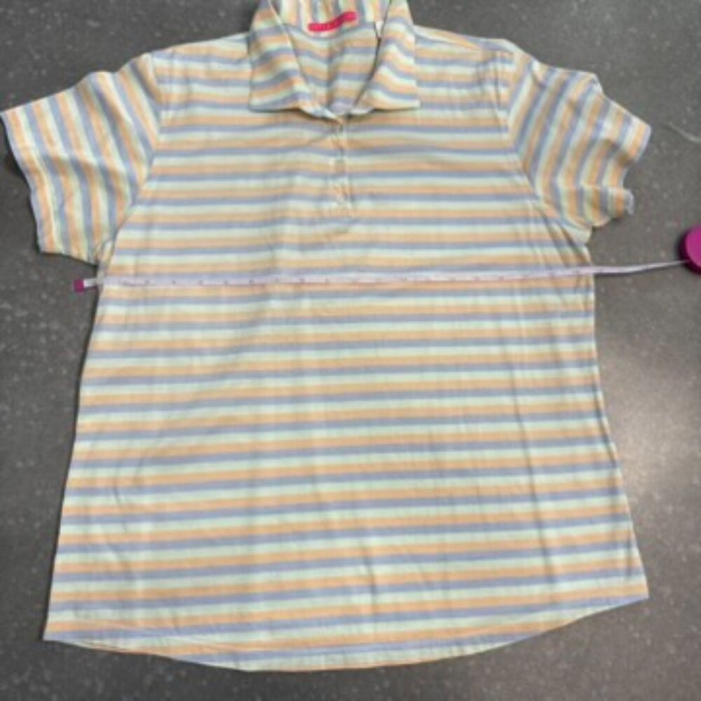 Peter Millar Pastel Stripe Polo Shirt – Size Large (Women’s) - Picture 11 of 12